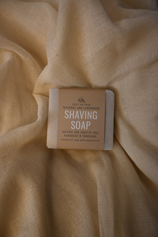 Handmade Men's Lemongrass and Patchouli Shaving Soap